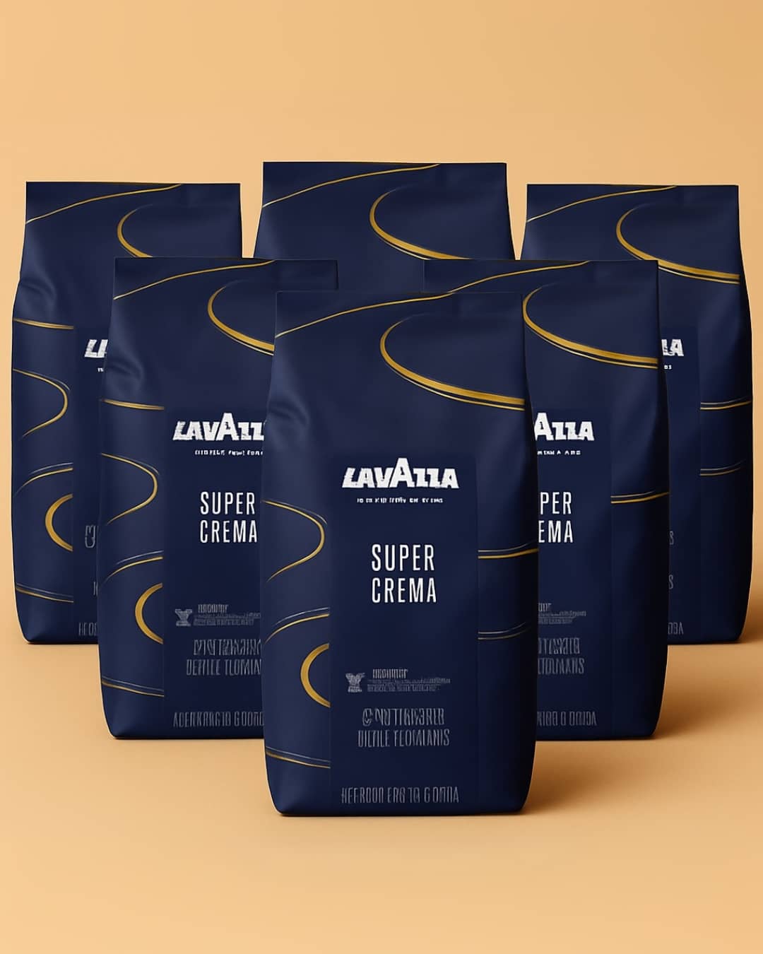 Lavazza Super Crema Coffee Beans (6 Packs of 1kg)