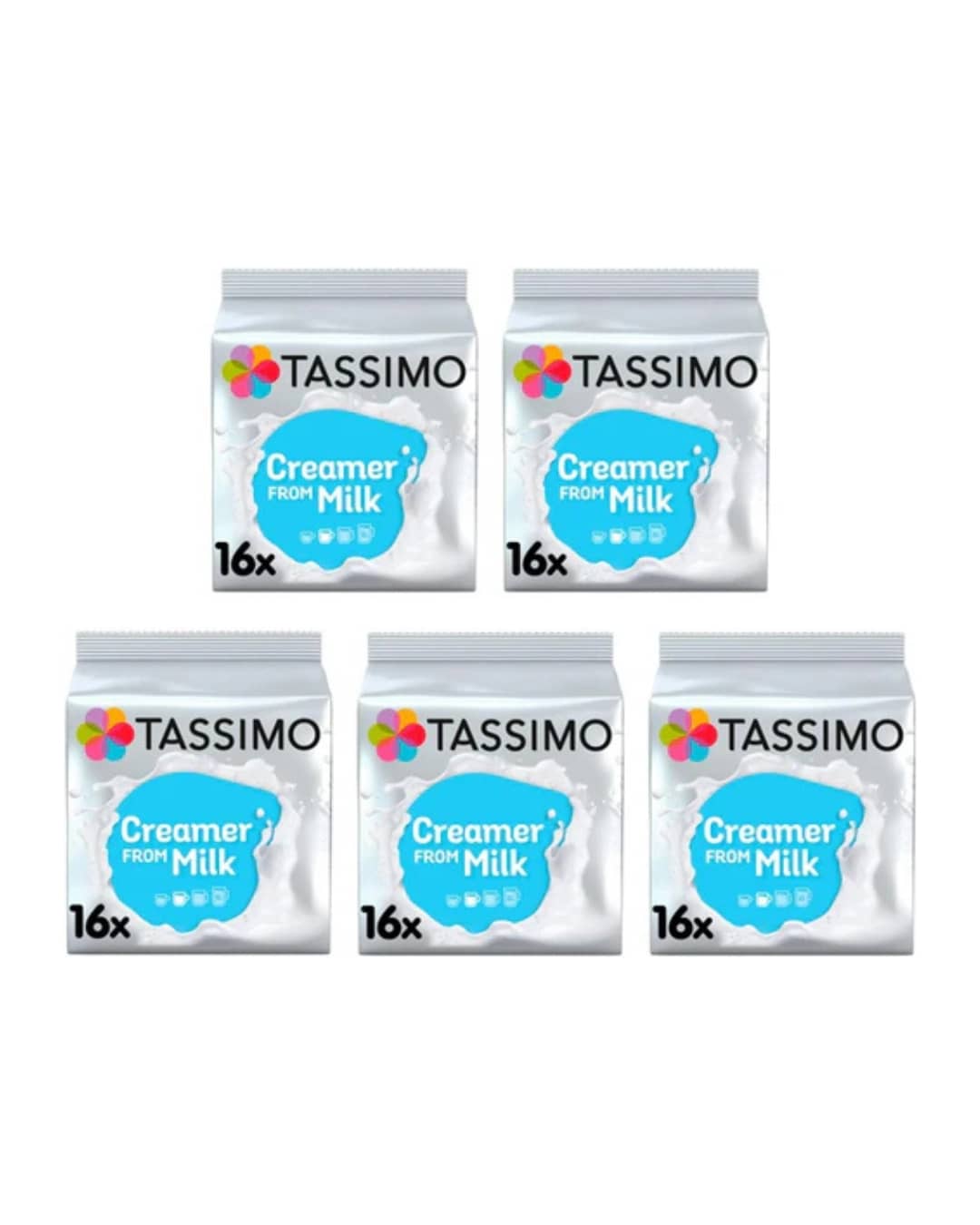 Tassimo Milk Creamer Pods x16 (Pack of 5, Total 80 Drinks)