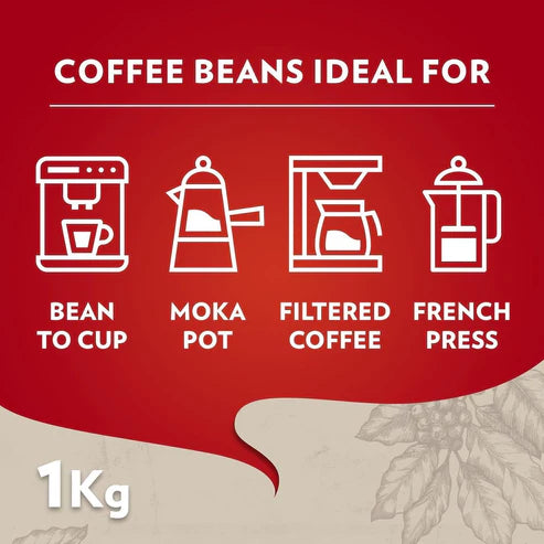 Lavazza Qualita Rossa Coffee Beans 1kg (2 Bags)