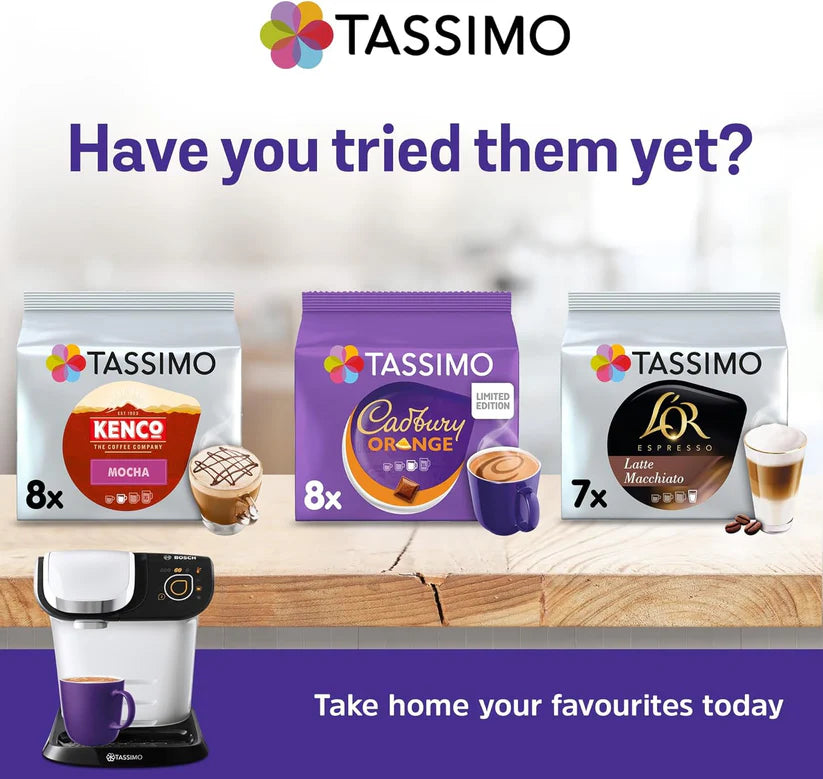 Tassimo Cadbury Hot Chocolate Pods x8 (Pack of 5, Total 40 Drinks)