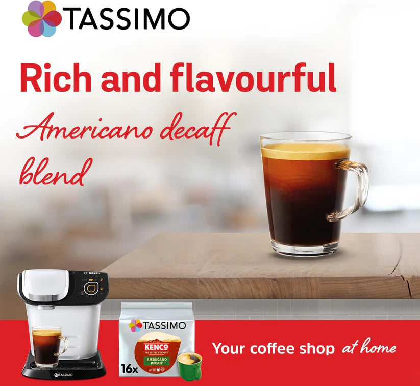 Tassimo Kenco Americano Decaff Coffee Pods x16 Pack of 5 Total 80 Drinks
